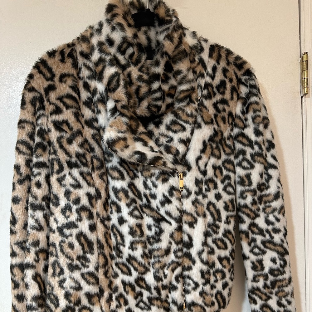 Leopard fur jacket